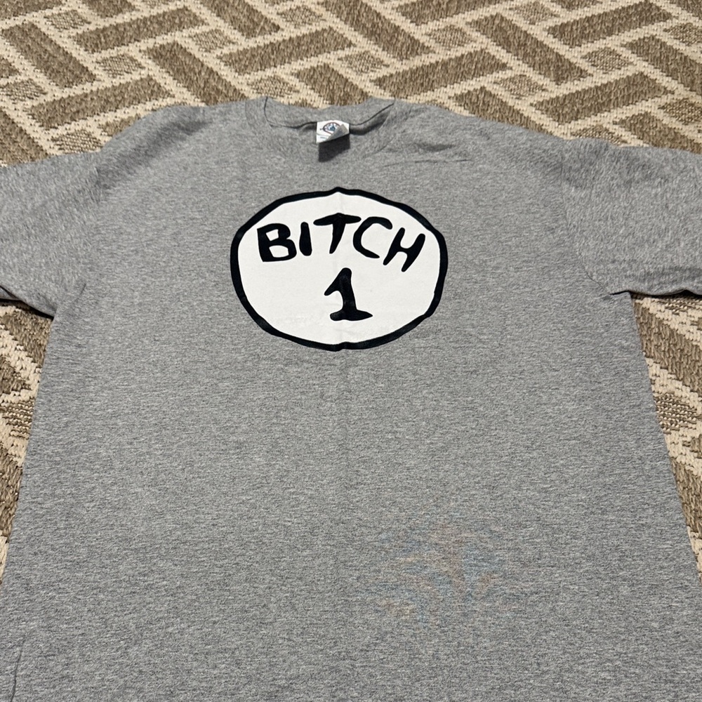 Gray Graphic T-Shirt with Bold Print